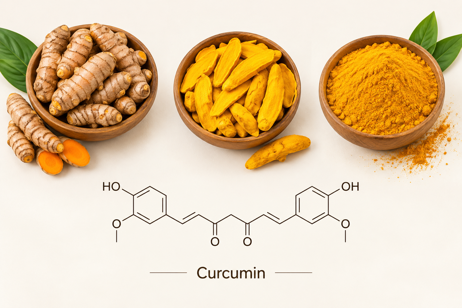 Curcumin Content in Turmeric and Its Chemical Formula