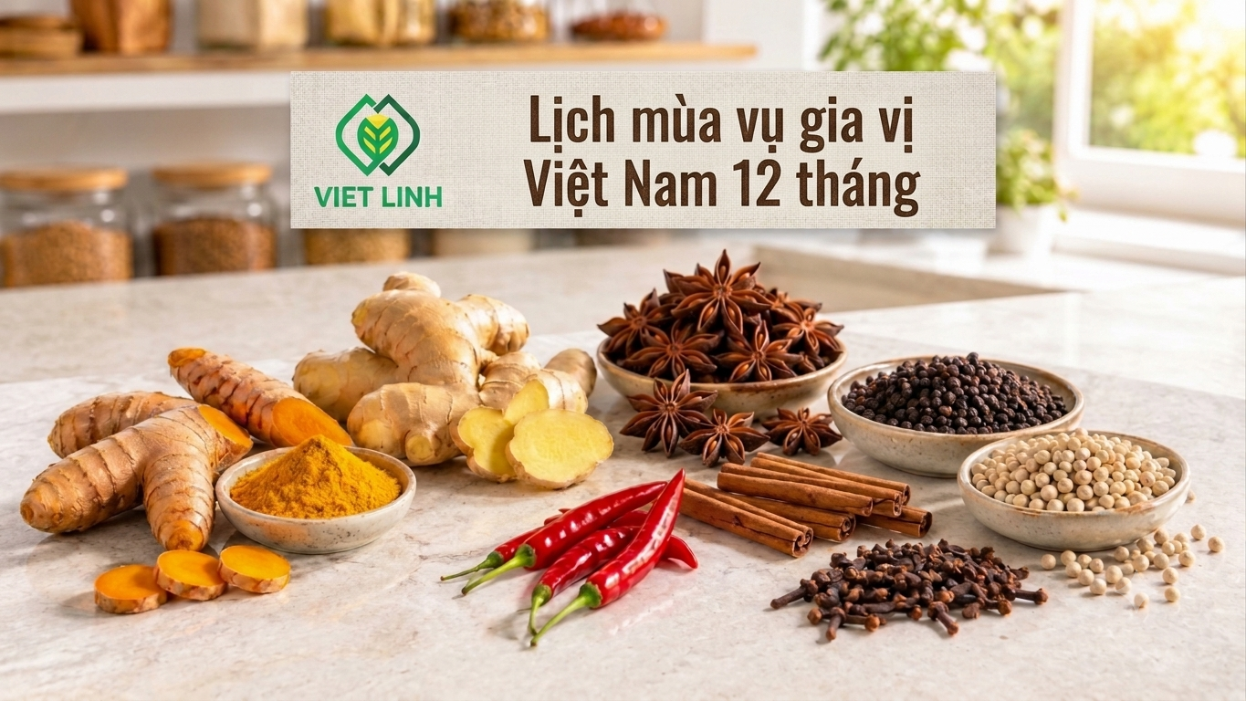 Lịch mùa vụ gia vị Việt Nam 12 tháng