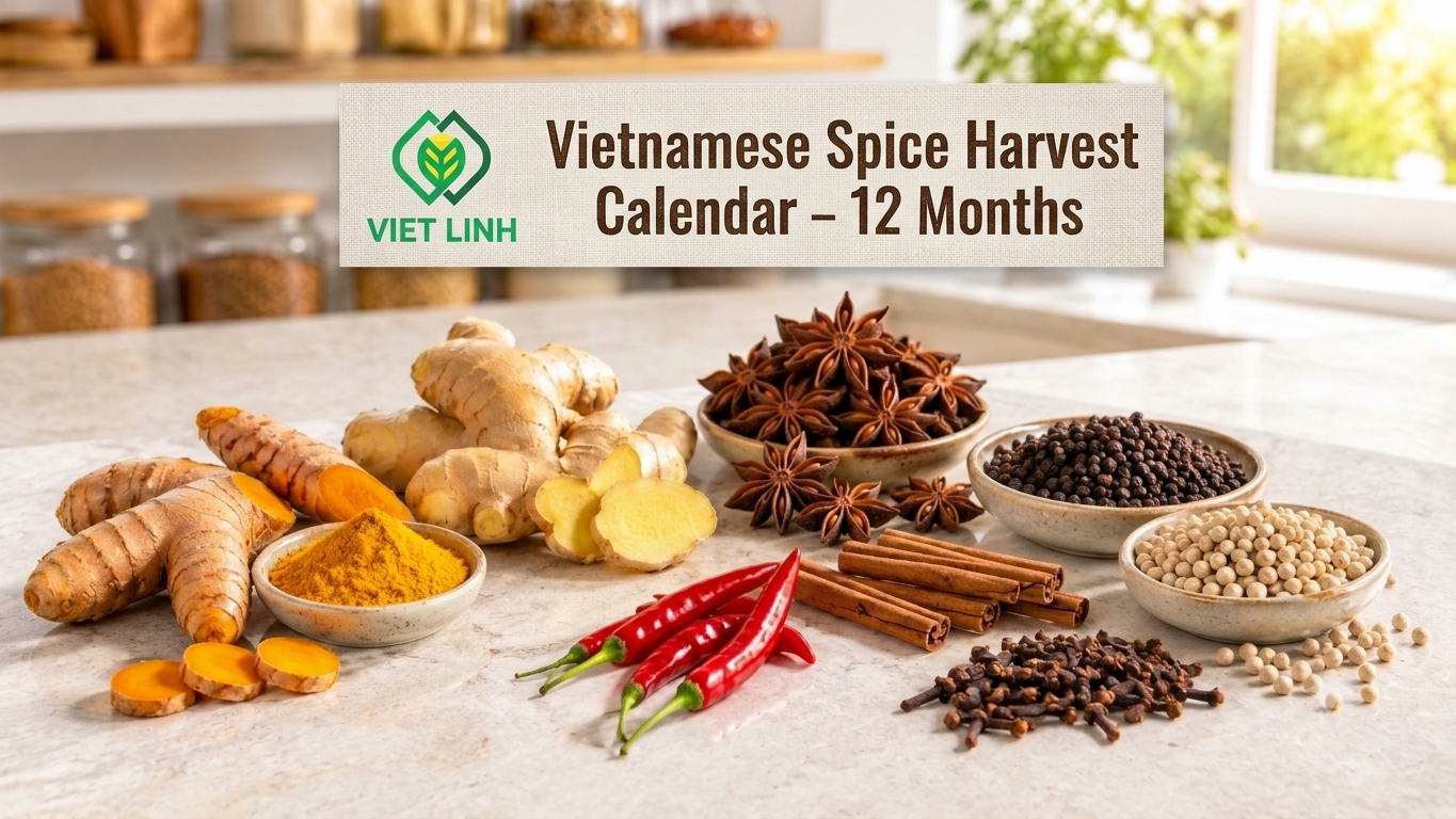 Vietnam spice harvest calendar – 12 months